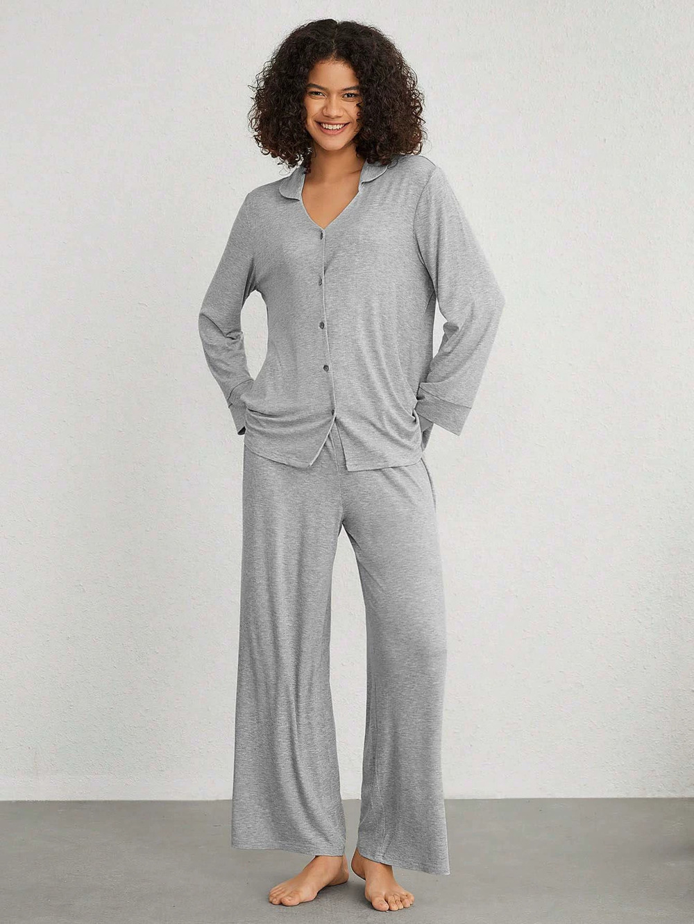 ZARA Spring Summer Casual Homewear Set Plain Air Conditioning Pants 2-Piece